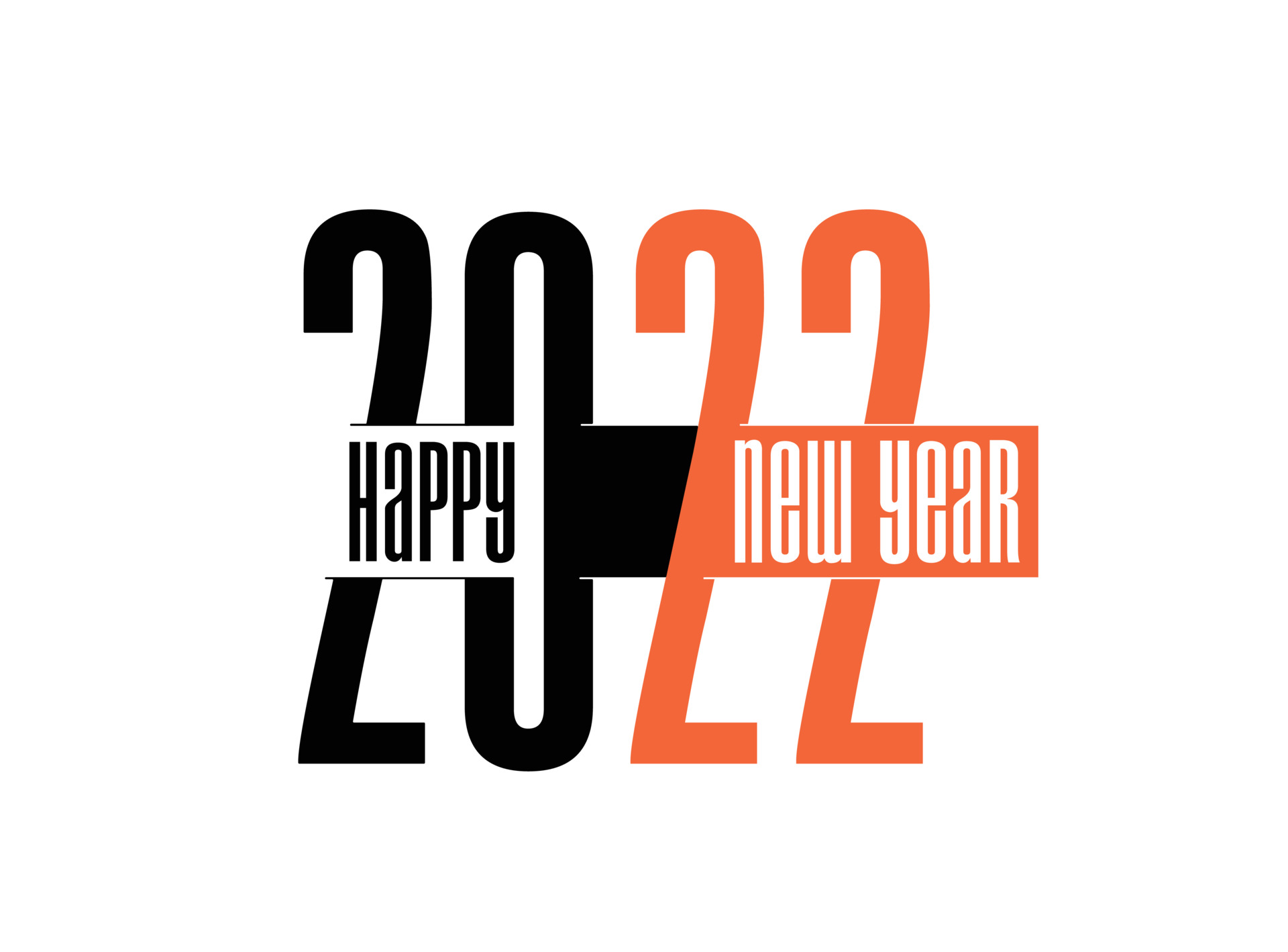 Happy New Year 2022 Text Typography Design Patter, Vector illustration ...