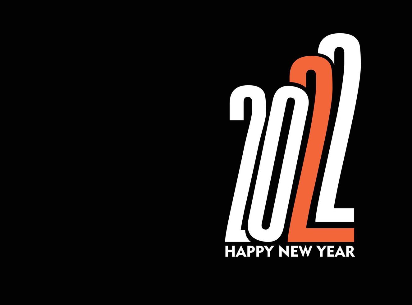 Happy New Year 2022 Text Typography Design Patter, Vector illustration.