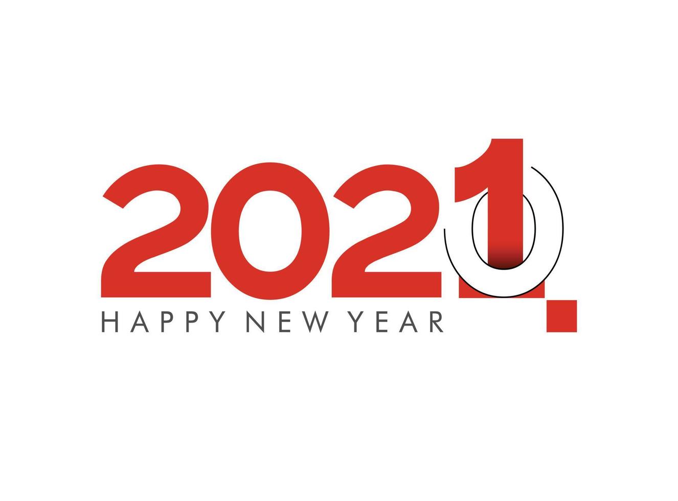 Happy New Year 2022 Text Typography Design Patter, Vector illustration.