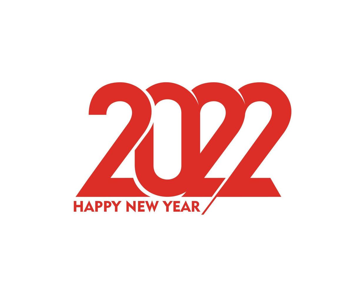 Happy New Year 2022 Text Typography Design Patter, Vector illustration.