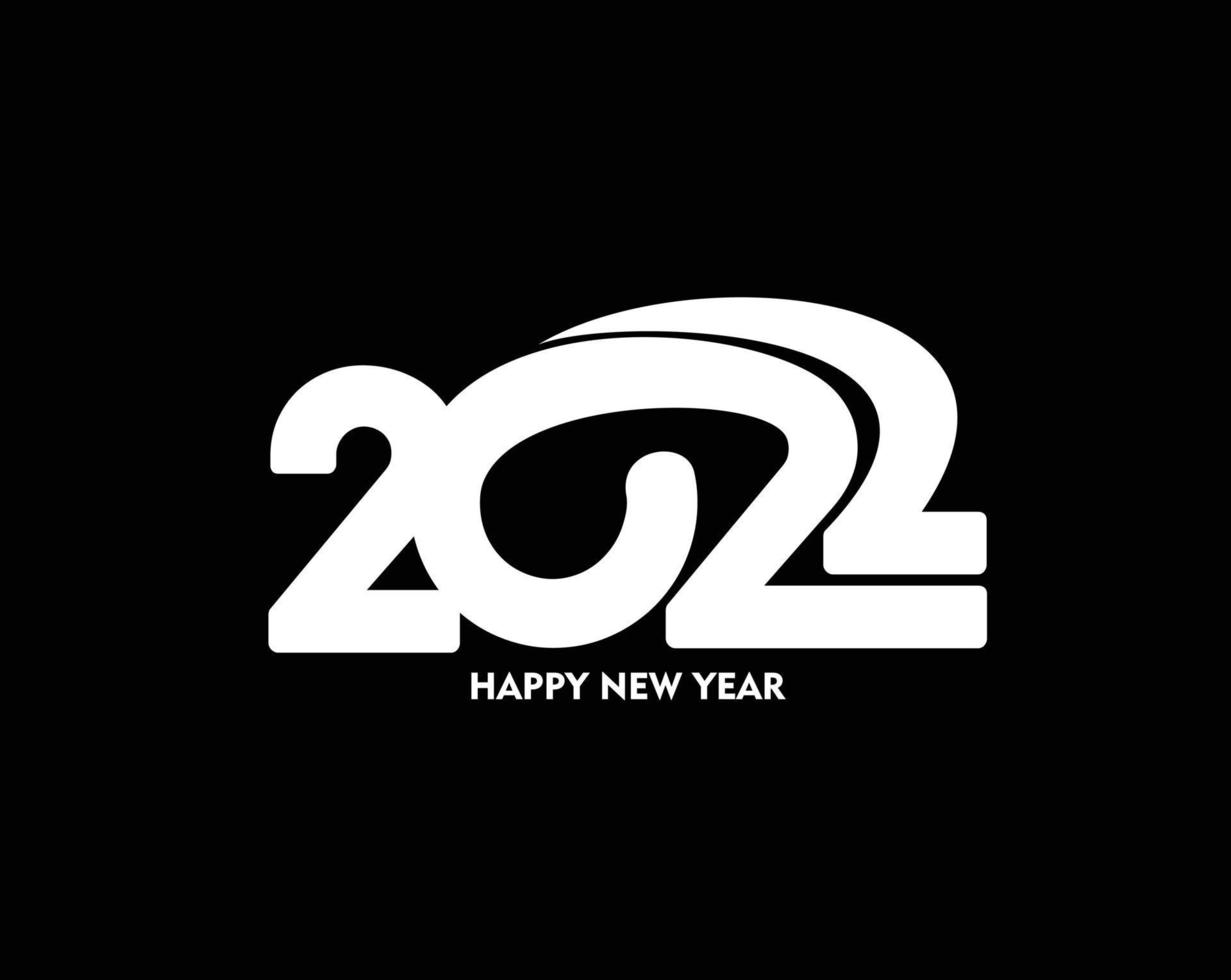 Happy New Year 2022 Text Typography Design Patter, Vector illustration.