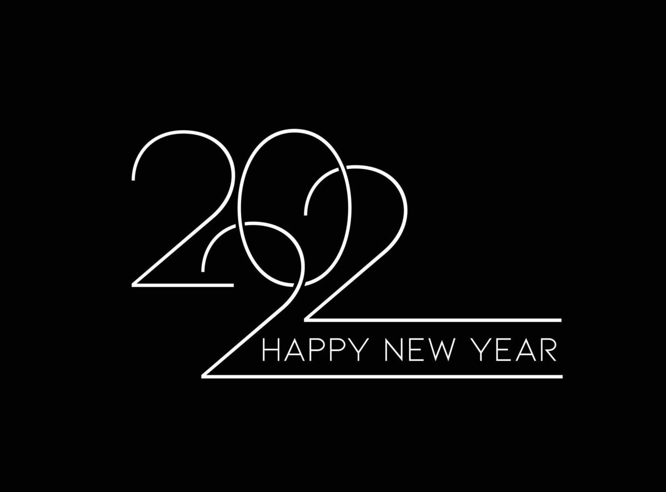 Feliz año nuevo 2022 patrón de diseño de tipografía de texto, ilustración vectorial. vector