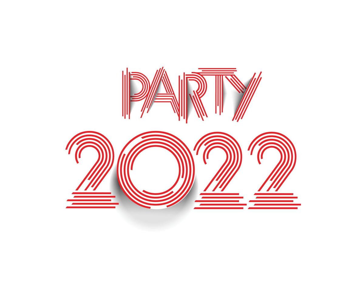 Happy New Year 2022 Text Typography Design Patter, Vector illustration.