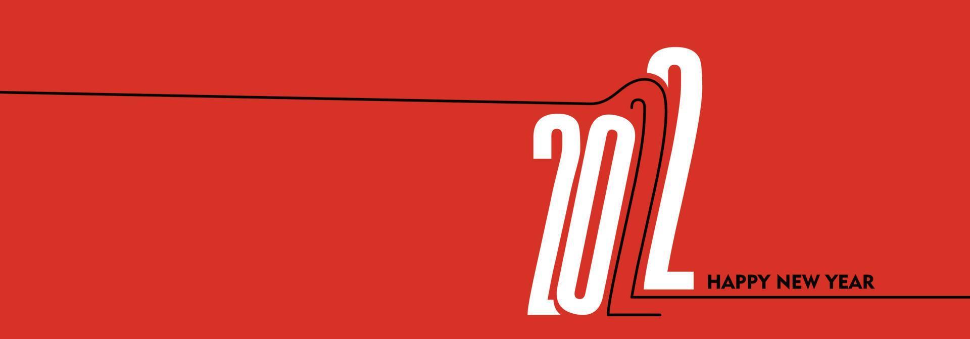 Happy New Year 2022 Text Typography Design Patter, Vector illustration.