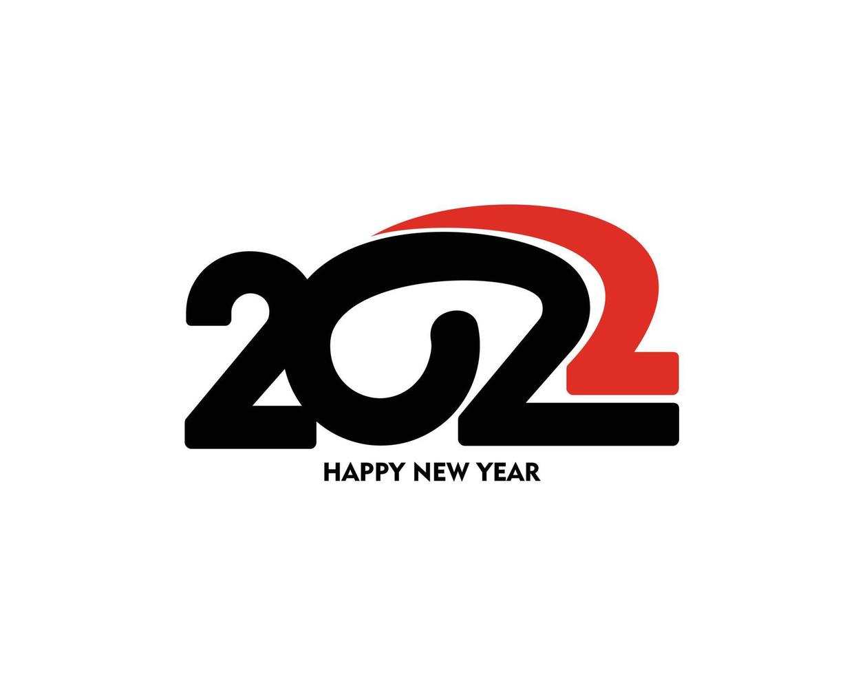 Happy New Year 2022 Text Typography Design Patter, Vector illustration.