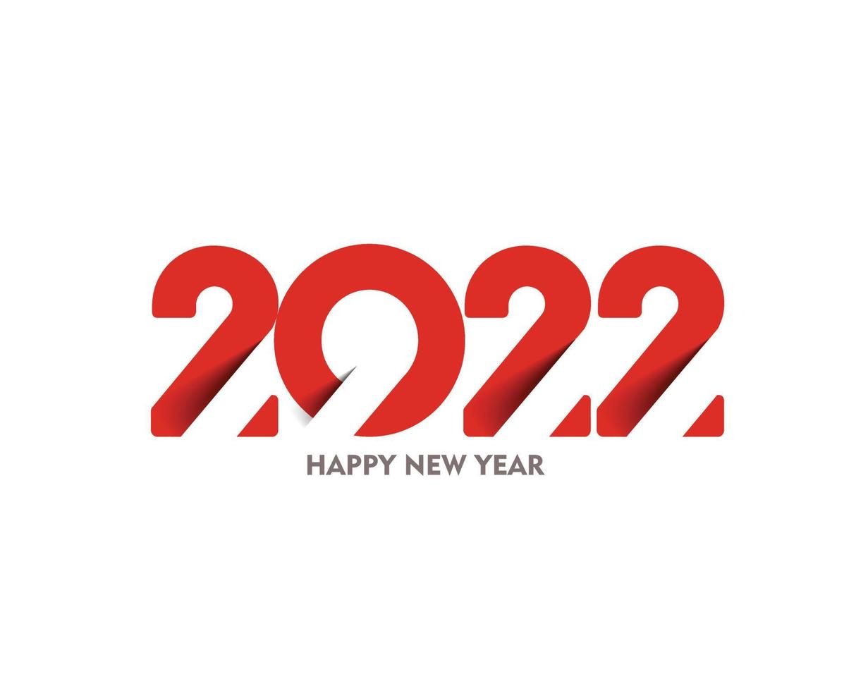 Happy New Year 2022 Text Typography Design Patter, Vector illustration.