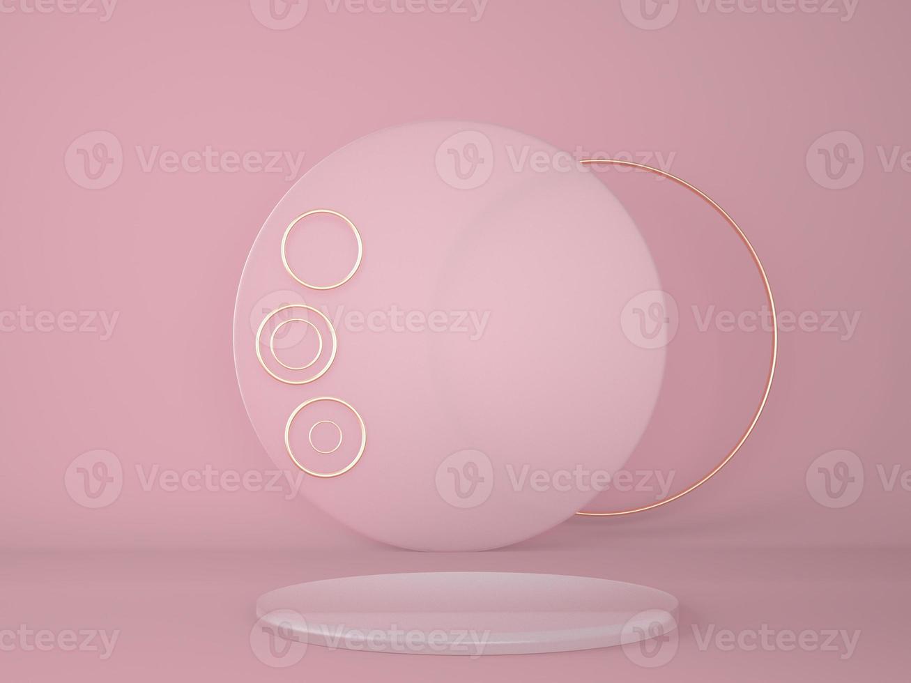 Product podium on pastel background 3d. Abstract minimal geometry concept. Studio stand platform theme. Exhibition and business marketing presentation stage photo