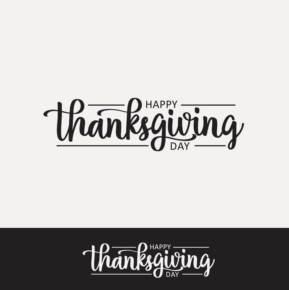 Happy Thanksgiving Day typography vector