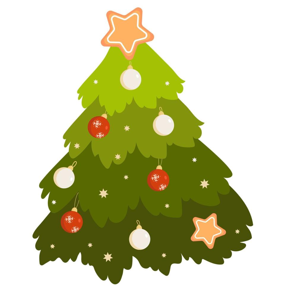 Christmas tree. Vector illustration