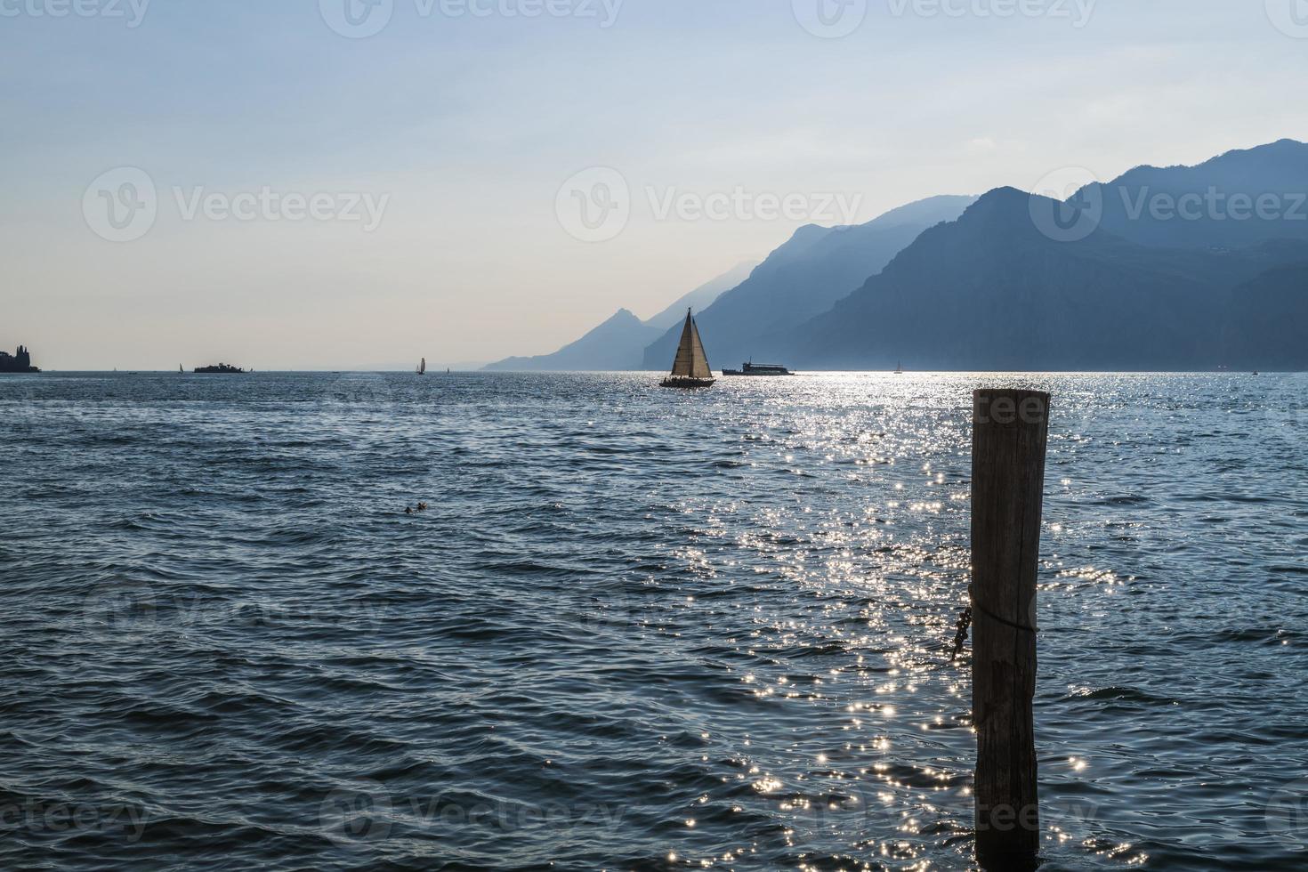 Sunset on Lake Garda. Malcesine. photo