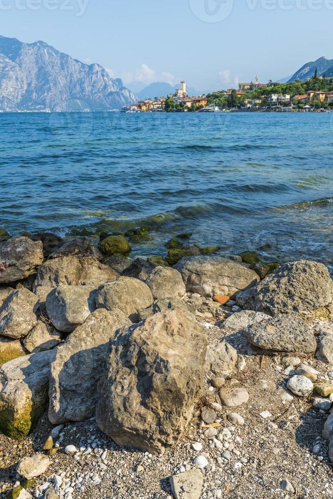 Lake Garda and the historic center of Malcesine. photo