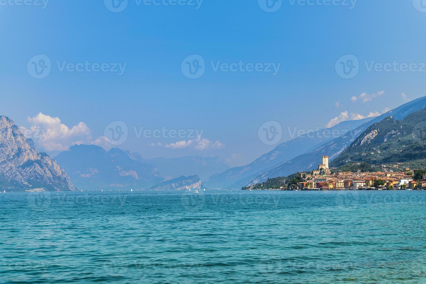 Lake Garda and the historic center of Malcesine. photo