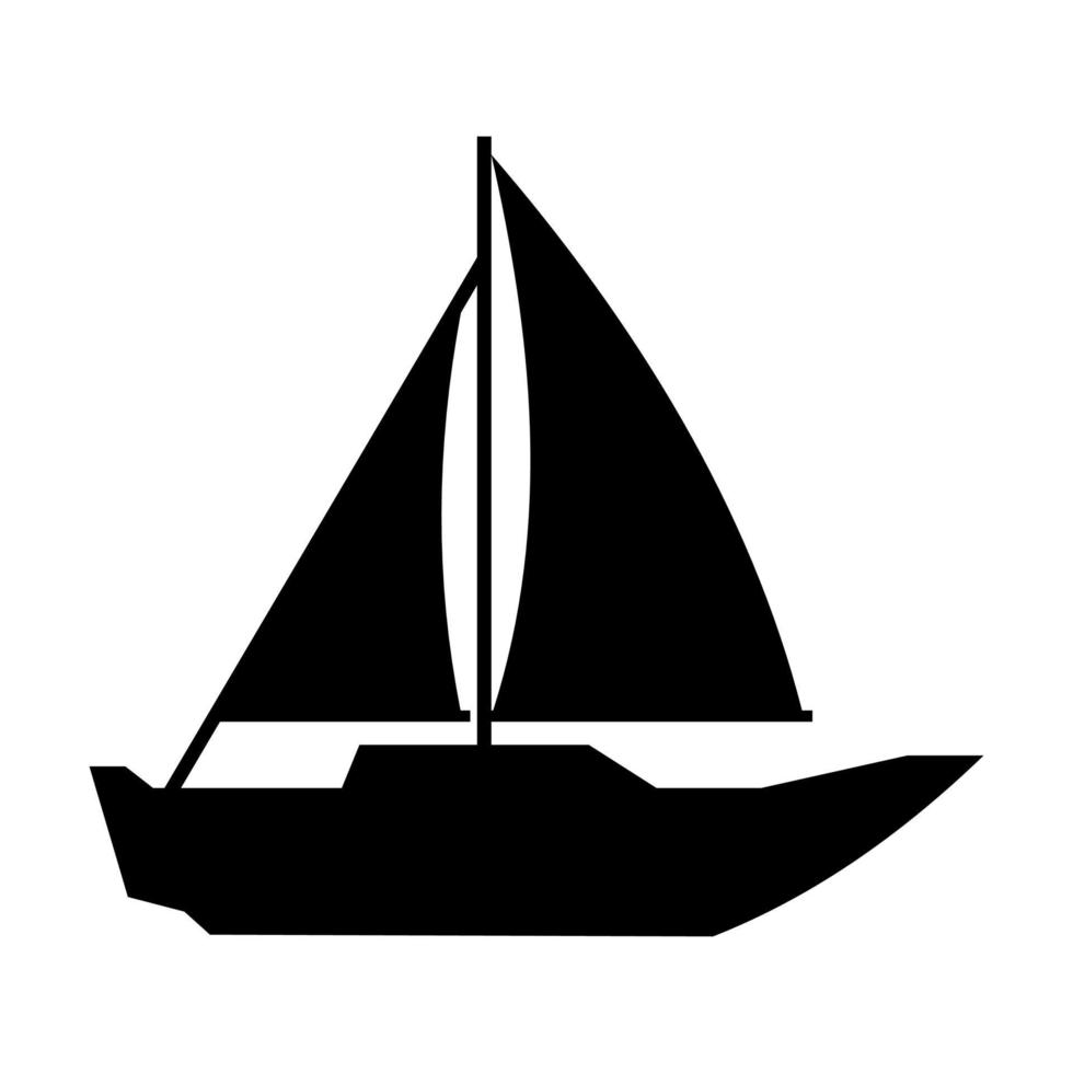 Ship icon illustration vector color black. Editable color. Black silhouette. Suitable for logos, icons, etc Free Vector