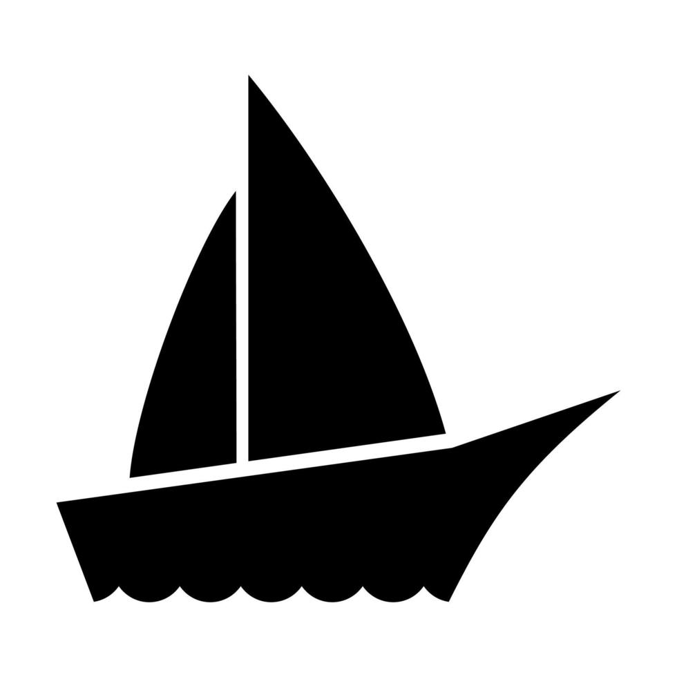Ship icon illustration vector color black. Editable color. Black silhouette. Suitable for logos, icons, etc Free Vector