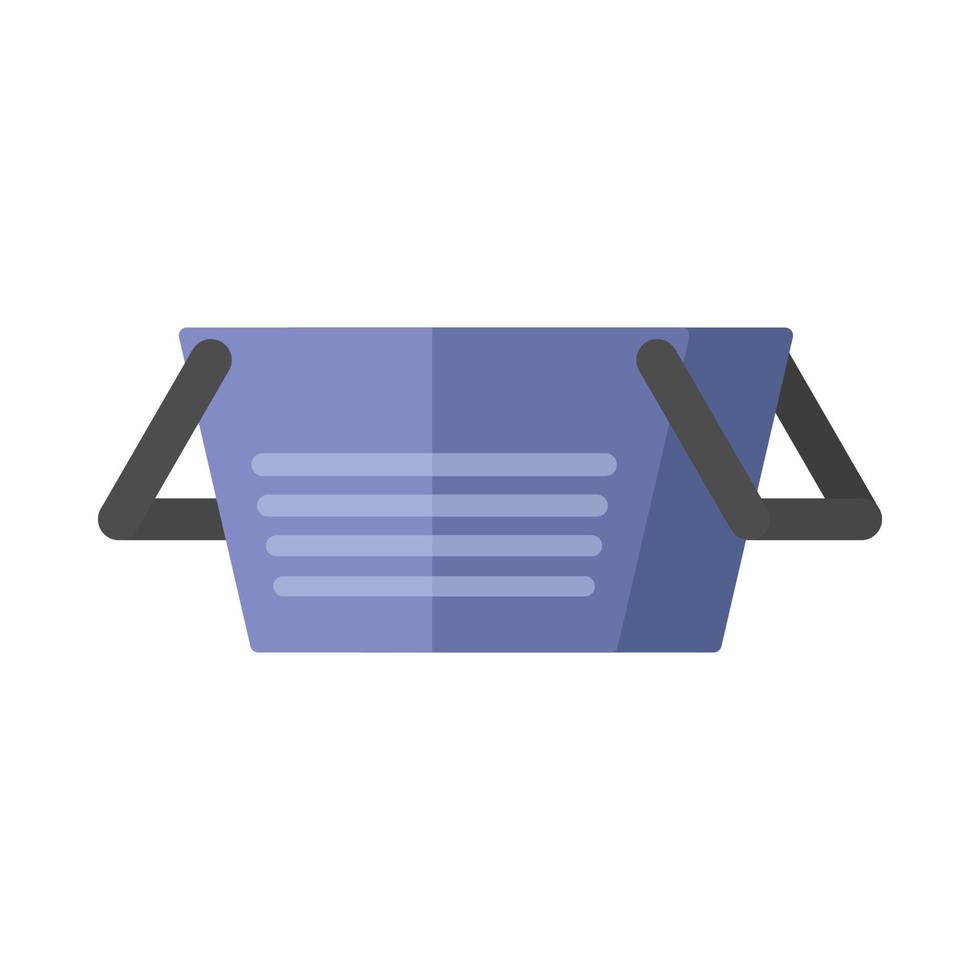 Shopping cart flat icon illustration. Suitable for us as additional elements on posters, templates, website, social media feeds, user interface, etc vector