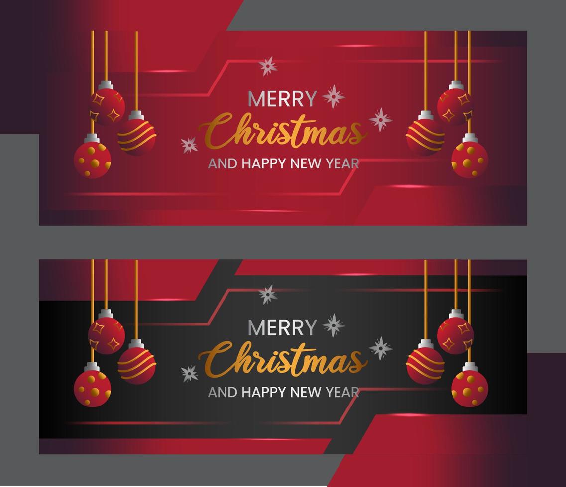 Luxury Merry christmas sale banner background Premium Vector
