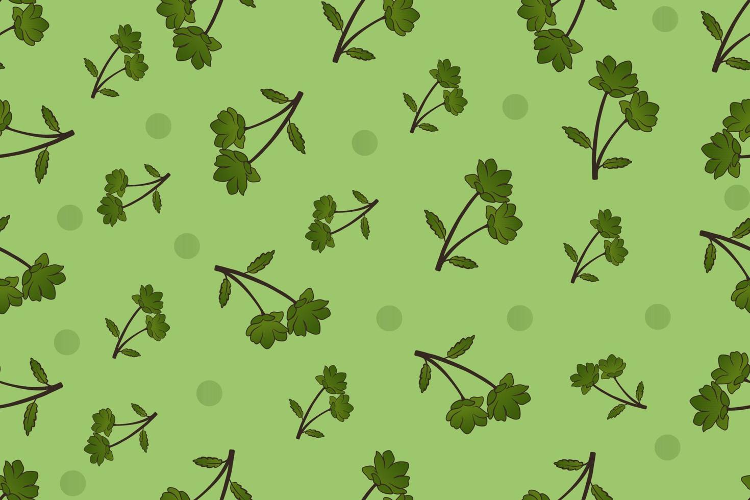 seamless pattern with green leaves, design elements vector