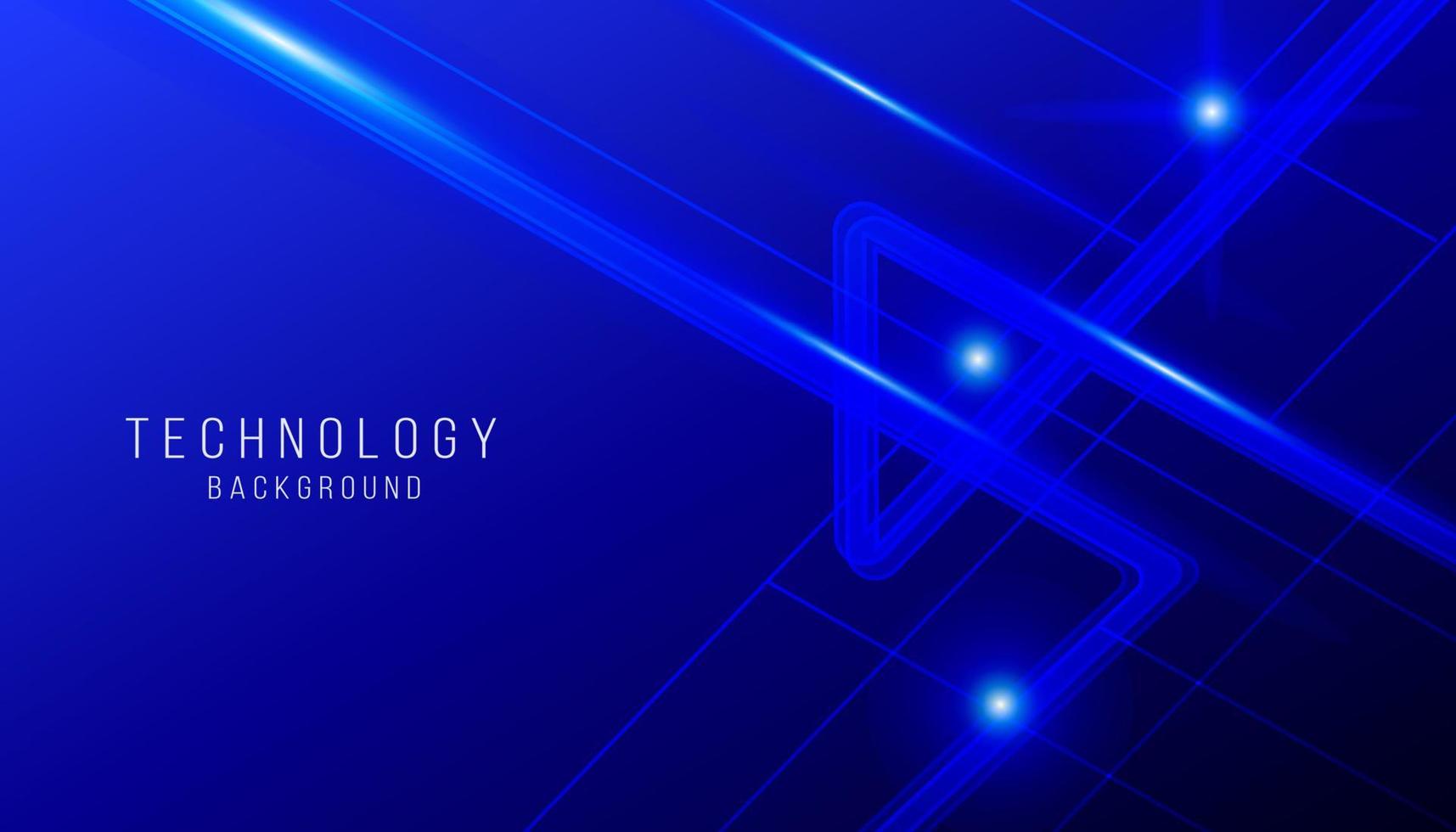Modern trendy abstract line futuristic technology science on dark blue background. techno lines, blue hi-tech template with line square shape. vector illustration
