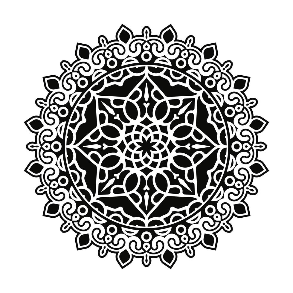 plantilla de diseño de fondo plano mandala vector