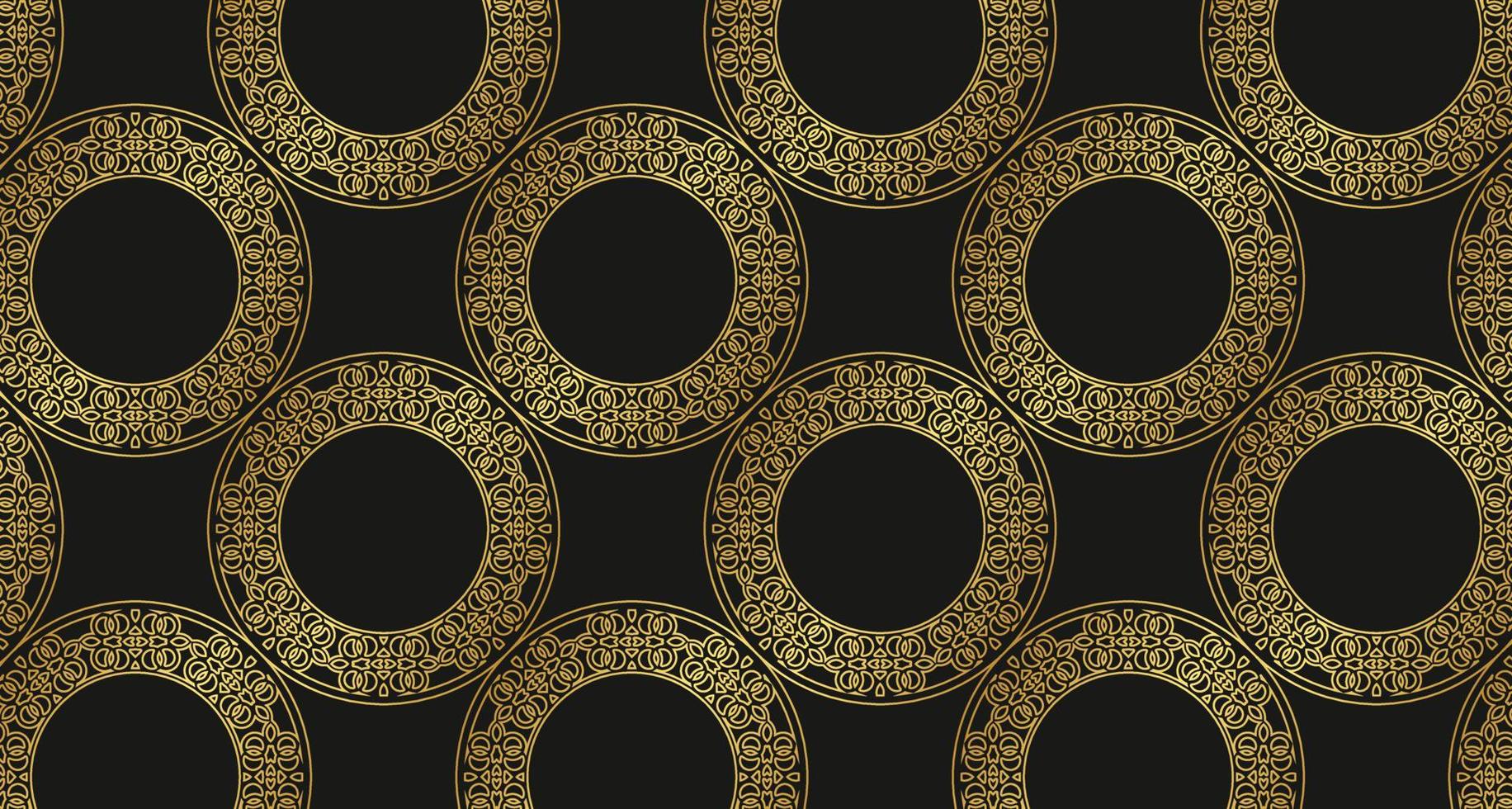 Luxury gold border pattern background vector