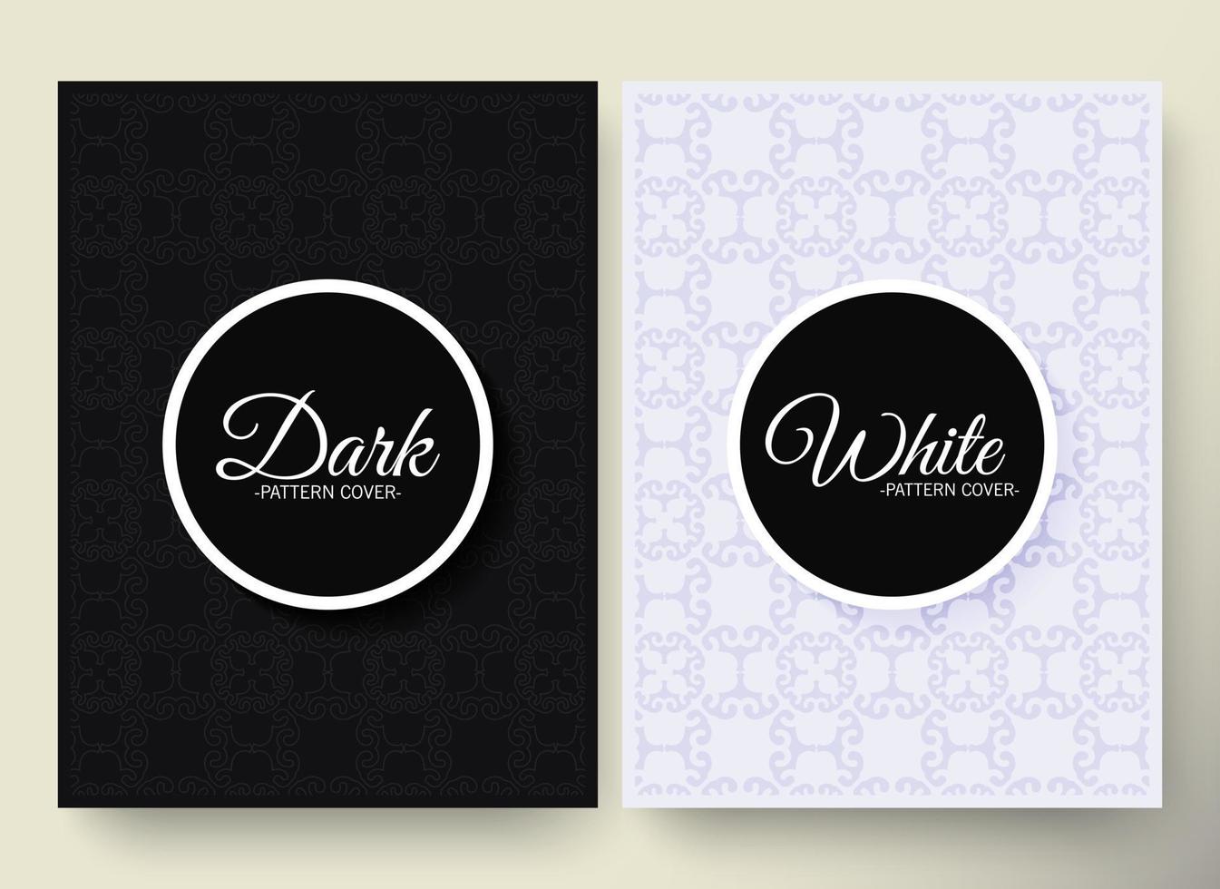 Luxury black and white background with border pattern vector