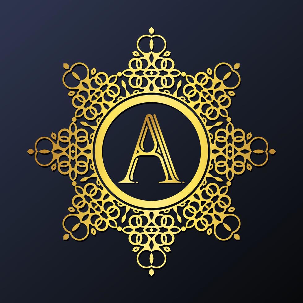 Luxury Ornamental luxury letter a logo vector