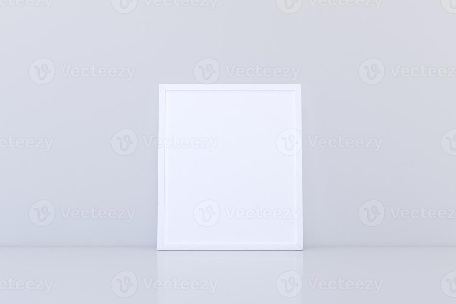 Realistic Empty Photo Frame on floor