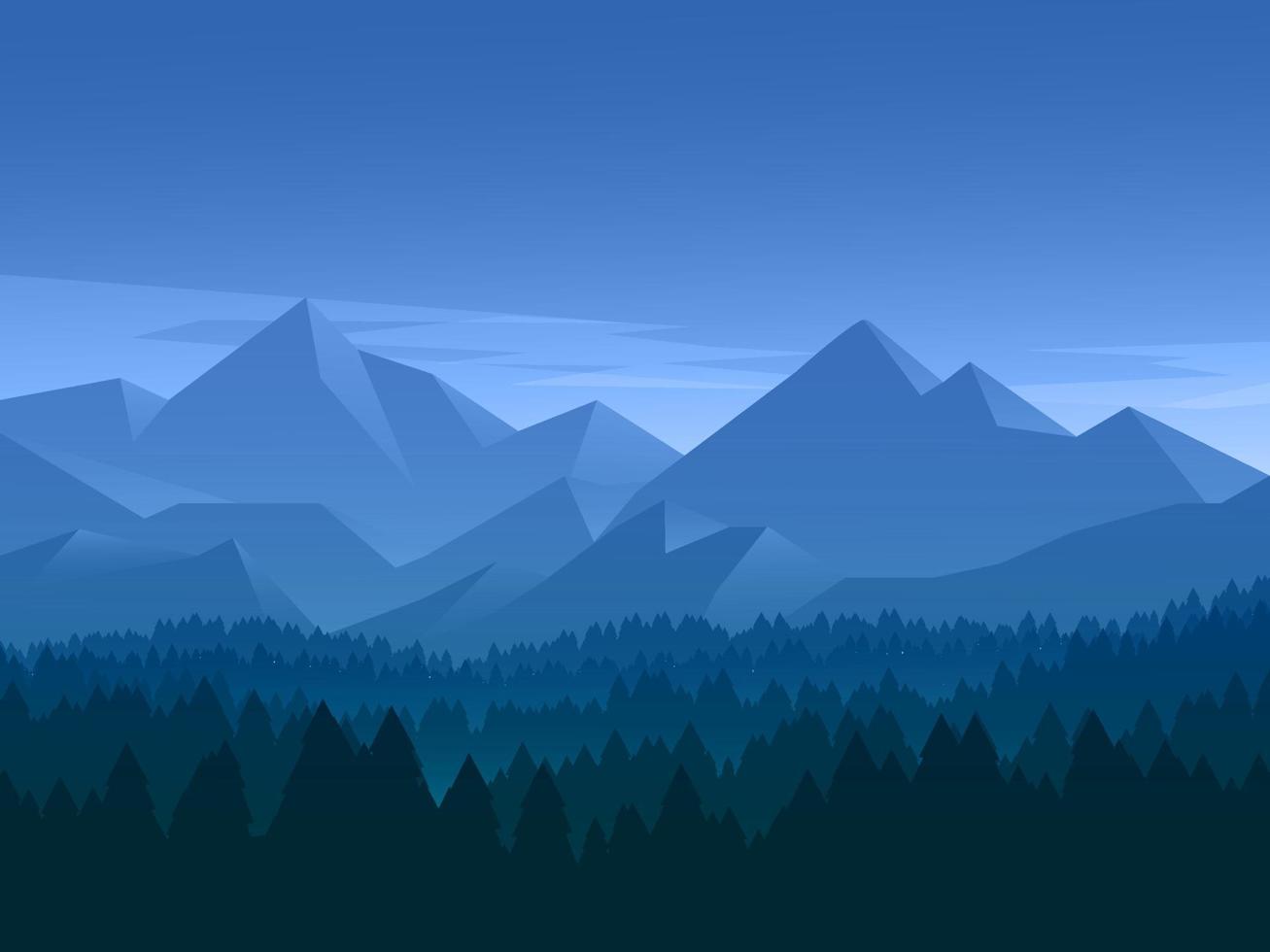 Mountain Landscape Background vector