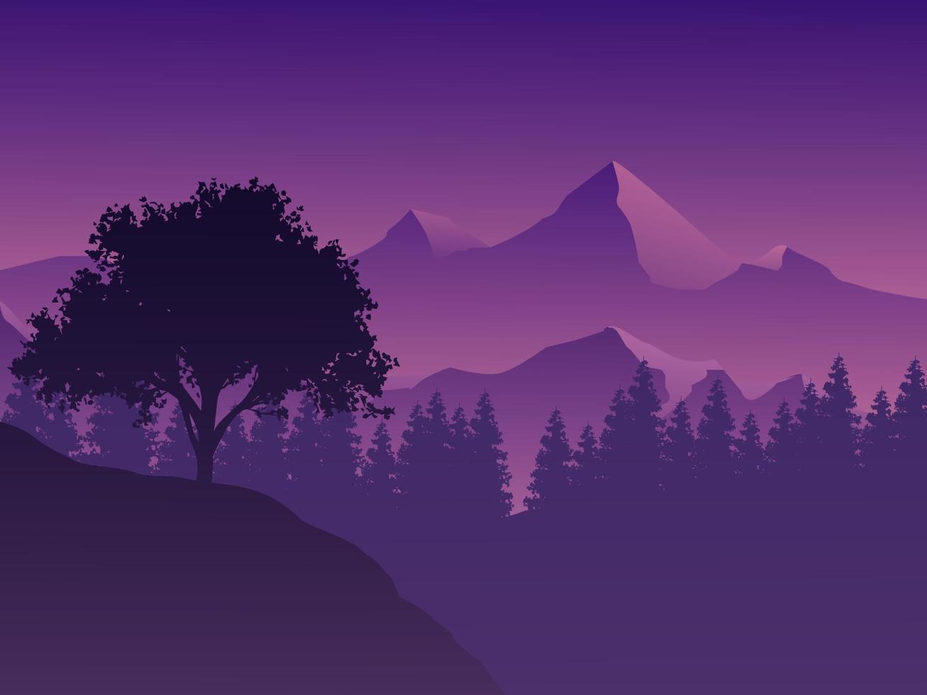 Fondo de paisaje de montaña vector