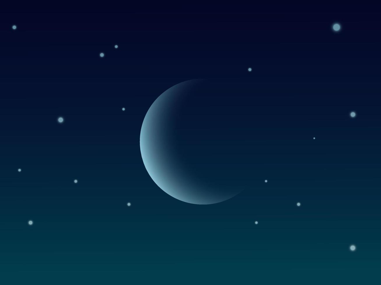 Stars and Crescent Moon vector