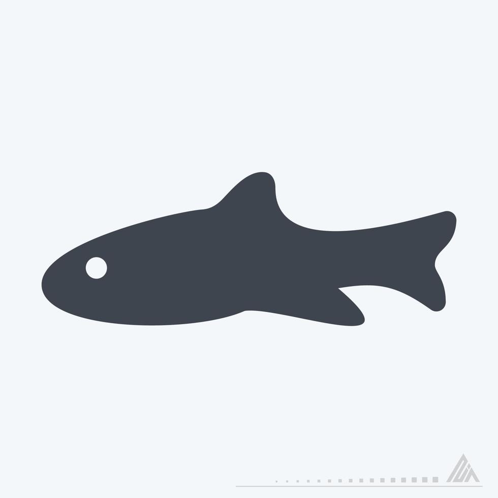Icon Fish - Glyph Style vector