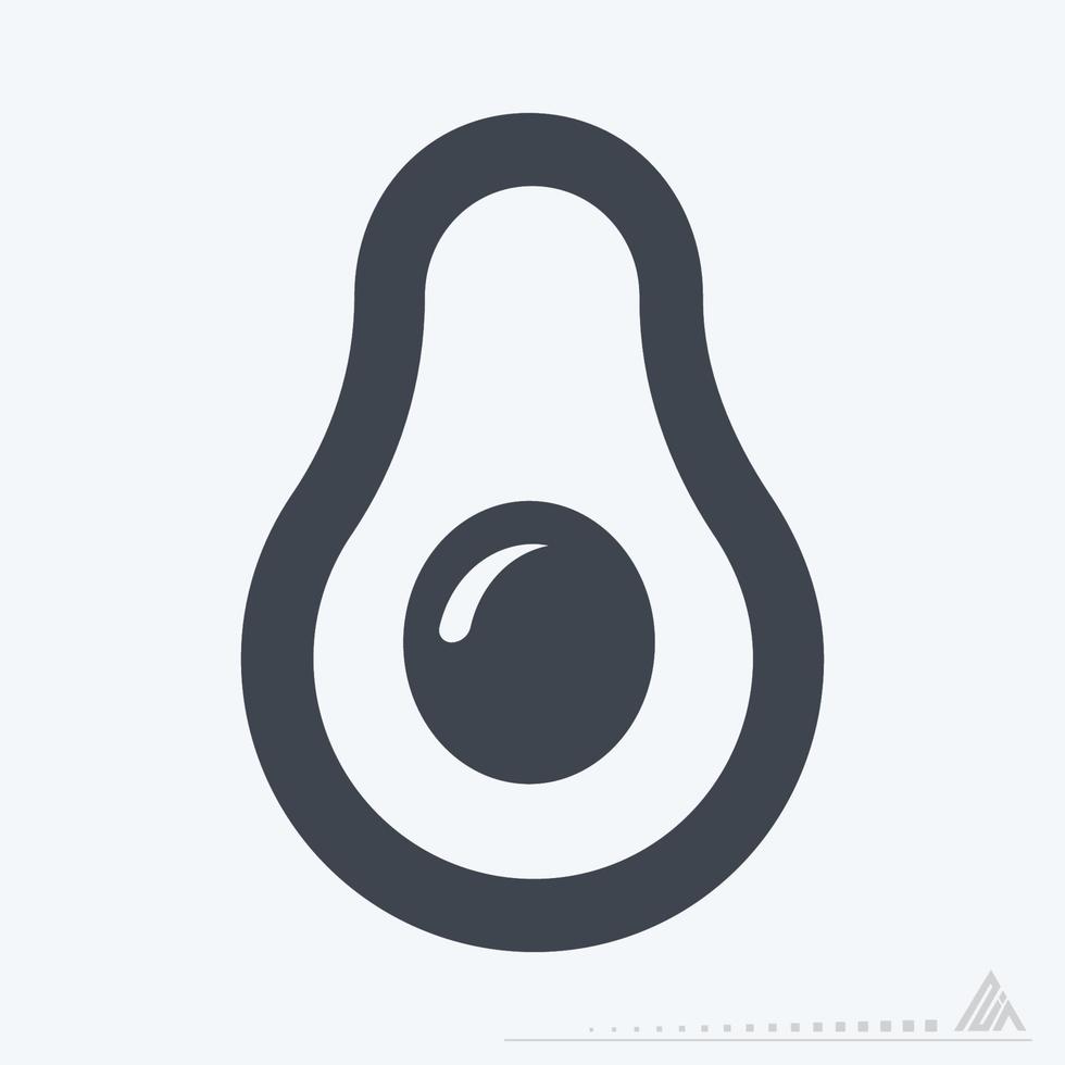 Icon Avocado - Glyph Style vector