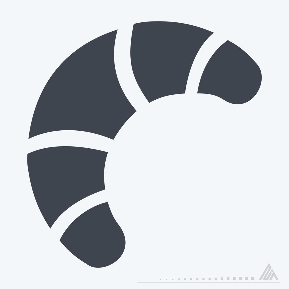 Icon Croissant - Glyph Style vector