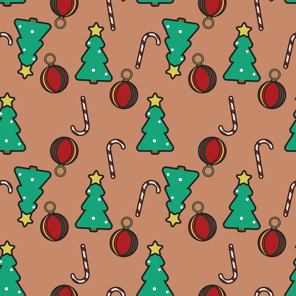 Seamless Pattern Christmas Flat Design Template vector