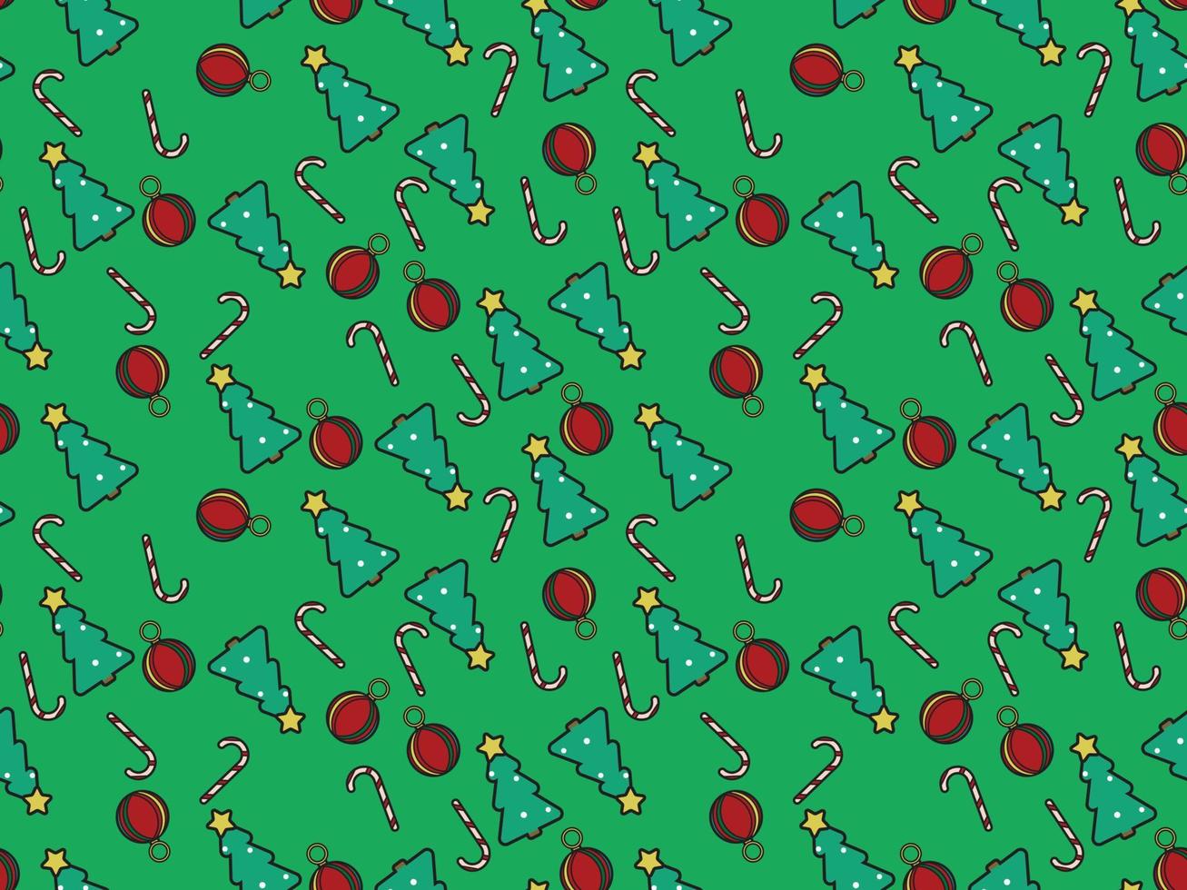 Seamless Pattern Christmas Flat Design Template vector