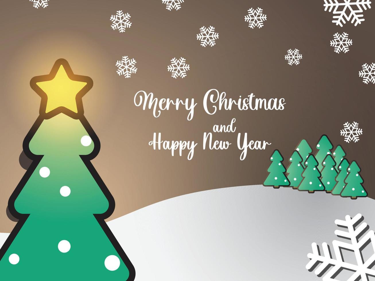 Christmas Background Flat Design Template vector