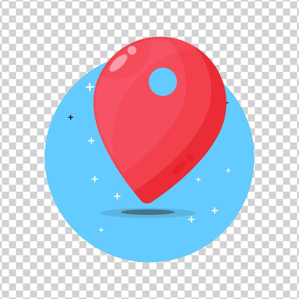 Red map pointer pin icon on blank background vector