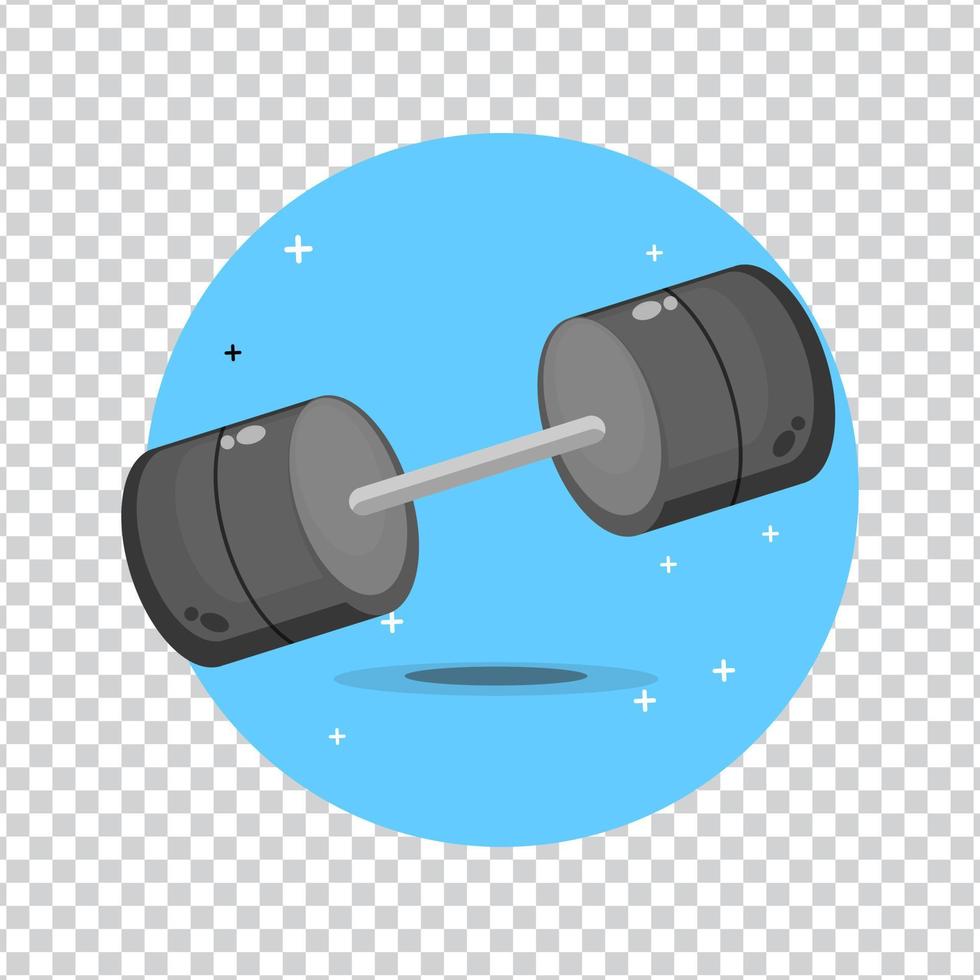 Barbell icon on blank background vector