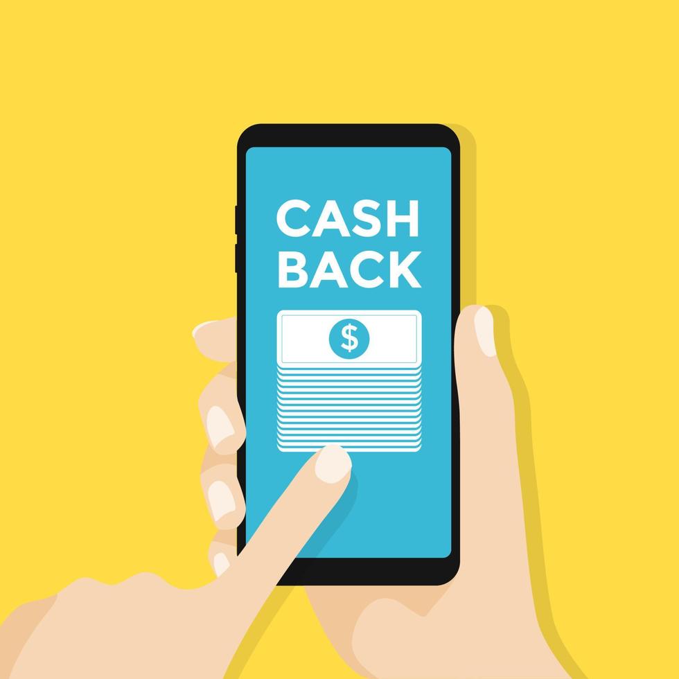 Cash back or money refund concept. vector