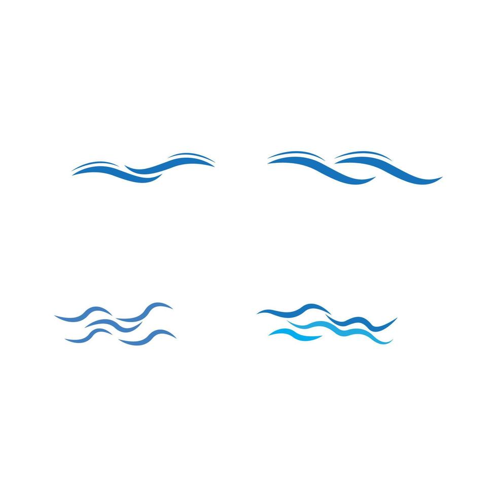 Ilustración de vector de logotipo de onda de agua