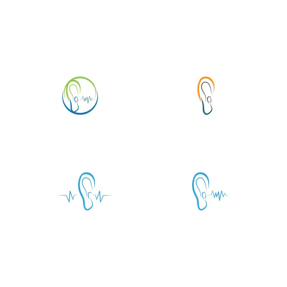 Hearing Logo Template vector