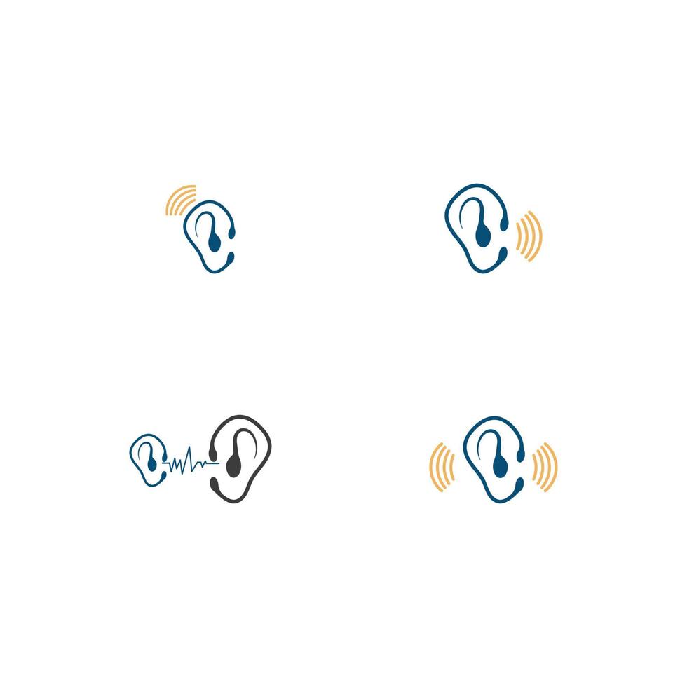 Hearing Logo Template vector