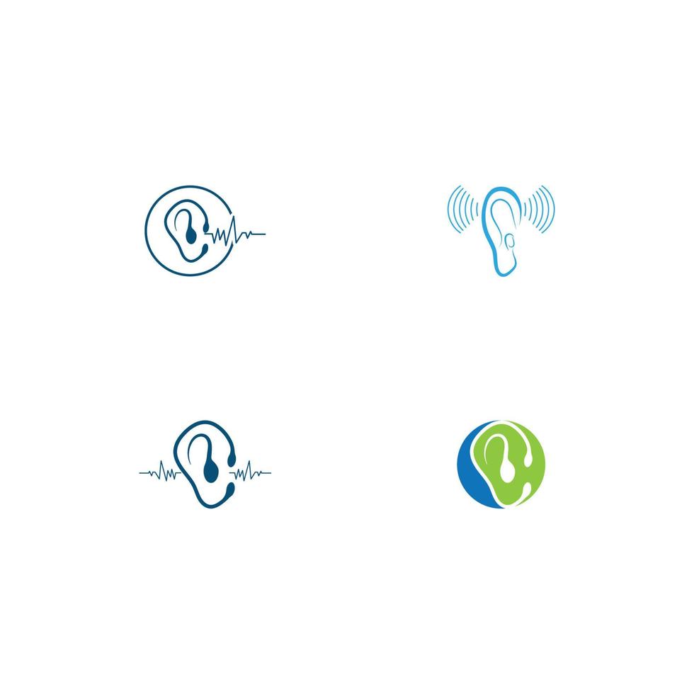 Hearing Logo Template vector