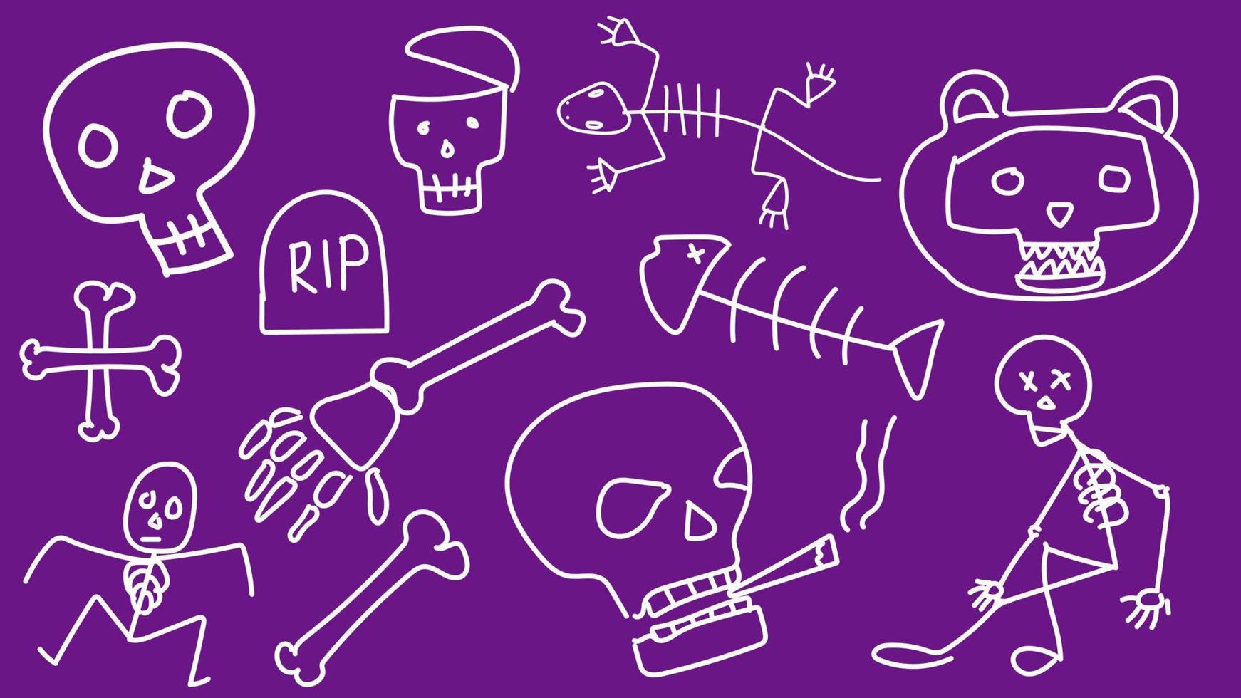 hallowin flat design element vector