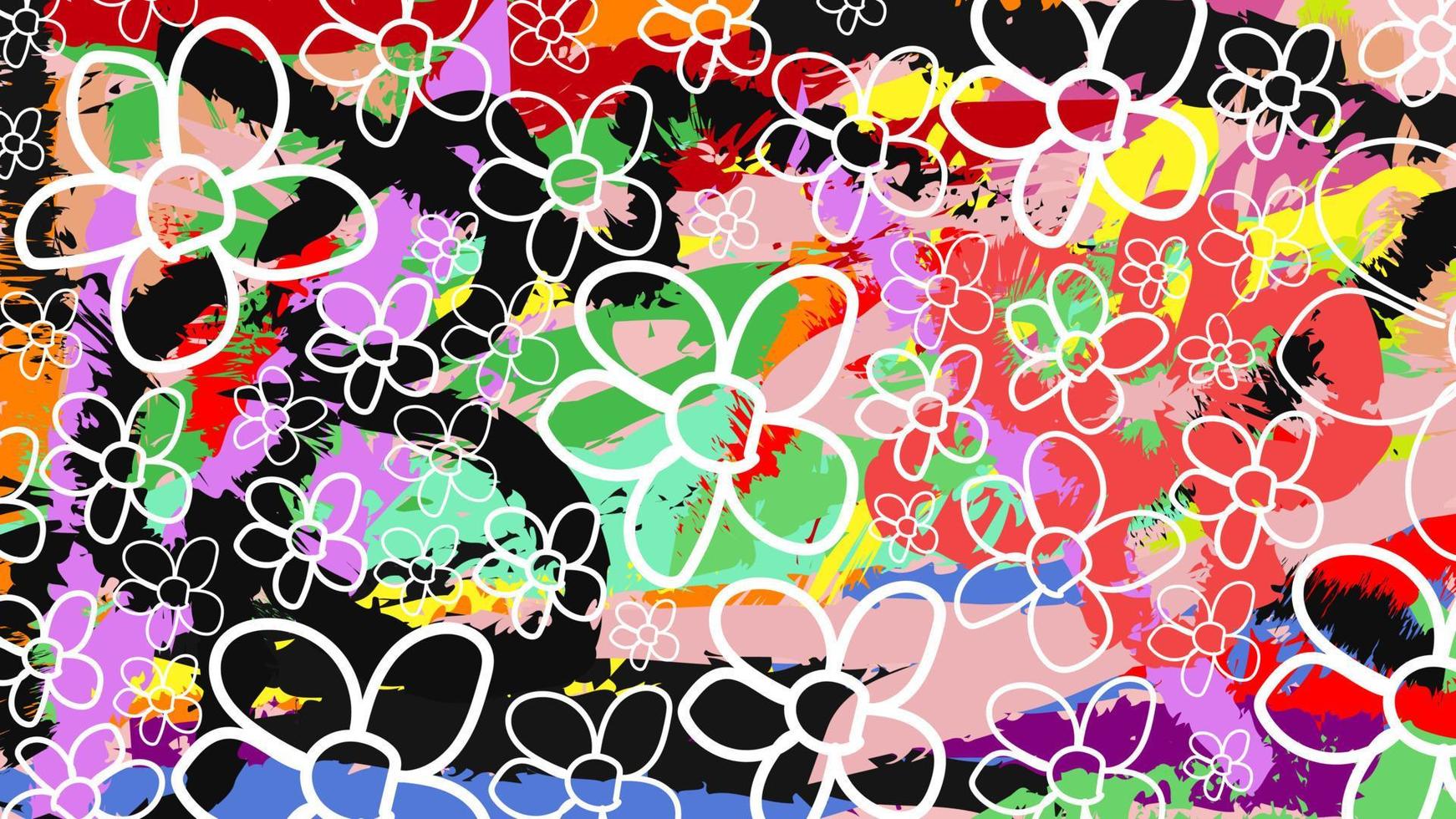 flower background color abstract design vector