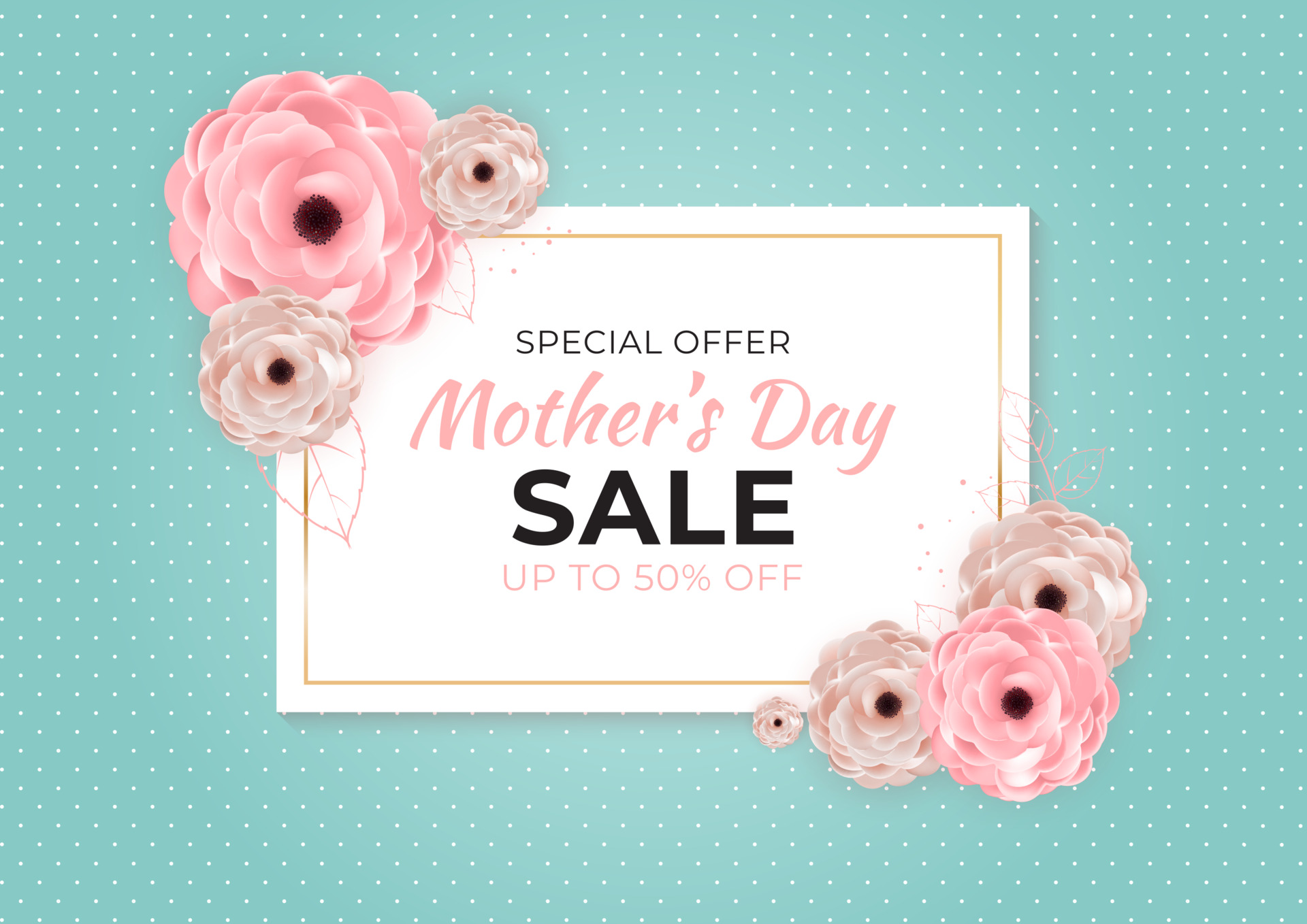 Mother’s Day sale colored background. Vector illustration 3642831