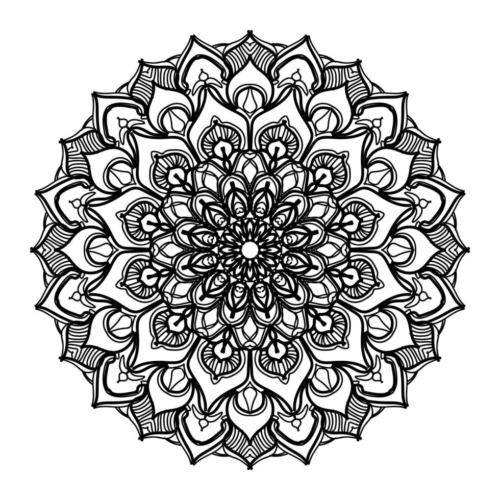 feliz navidad con mandala de lujo vector