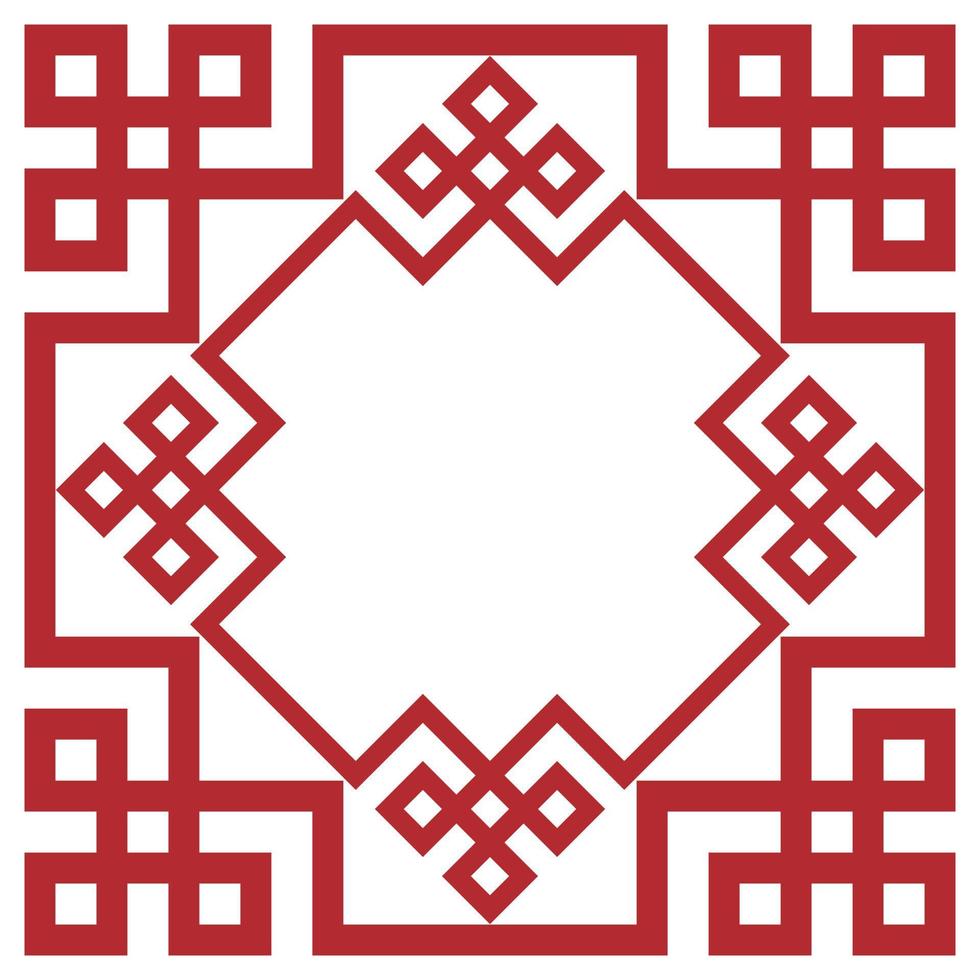 Vintage oriental pattern frame art vector