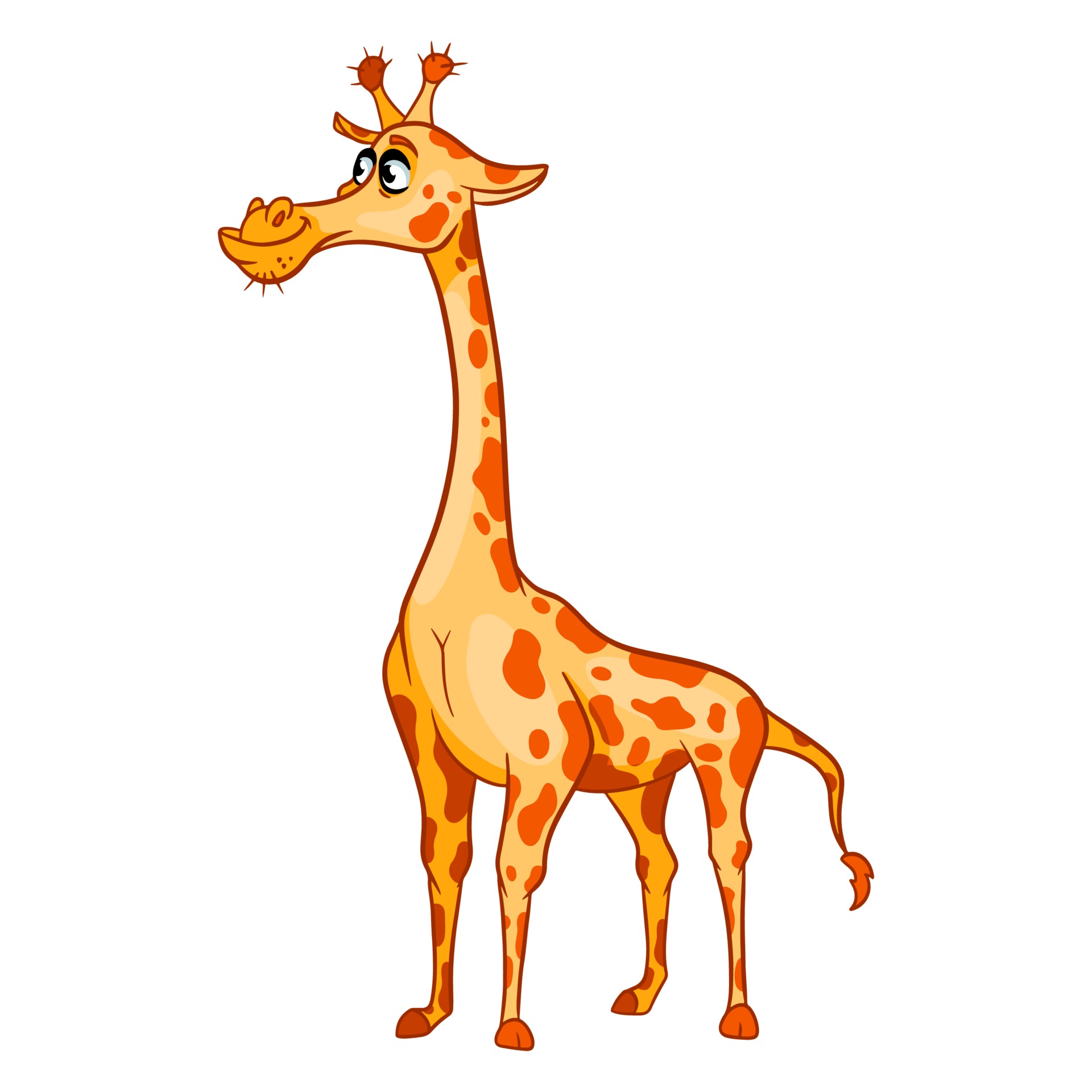 Animal character funny giraffe in cartoon style. Children's illustration.  3643268 Vector Art at Vecteezy