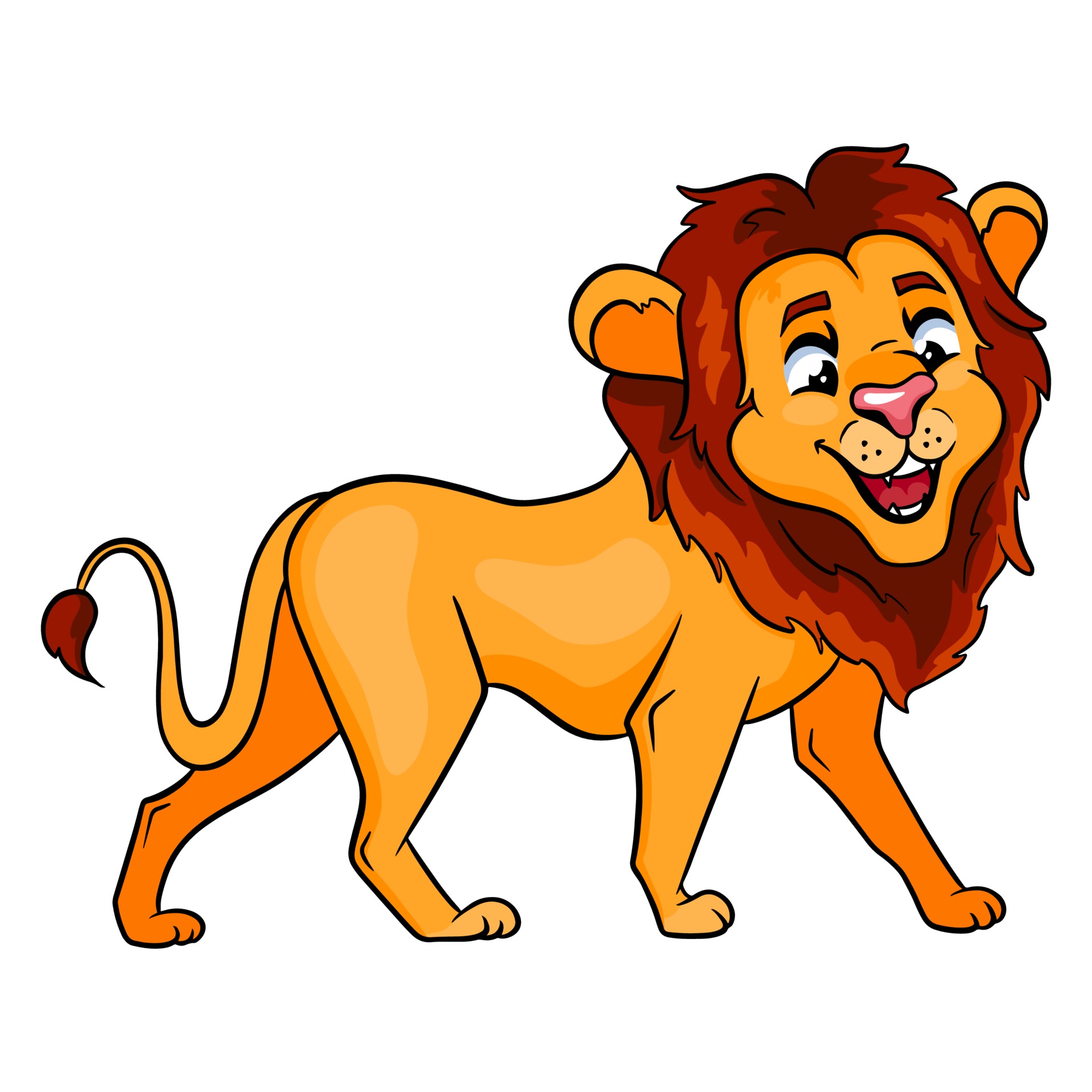 Animal character funny lion in cartoon style. Children's illustration. 3643274 Vector Art at Vecteezy Animal character funny lion in cartoon style. Children's illustration. 3643274 Vector Art at Vecteezy